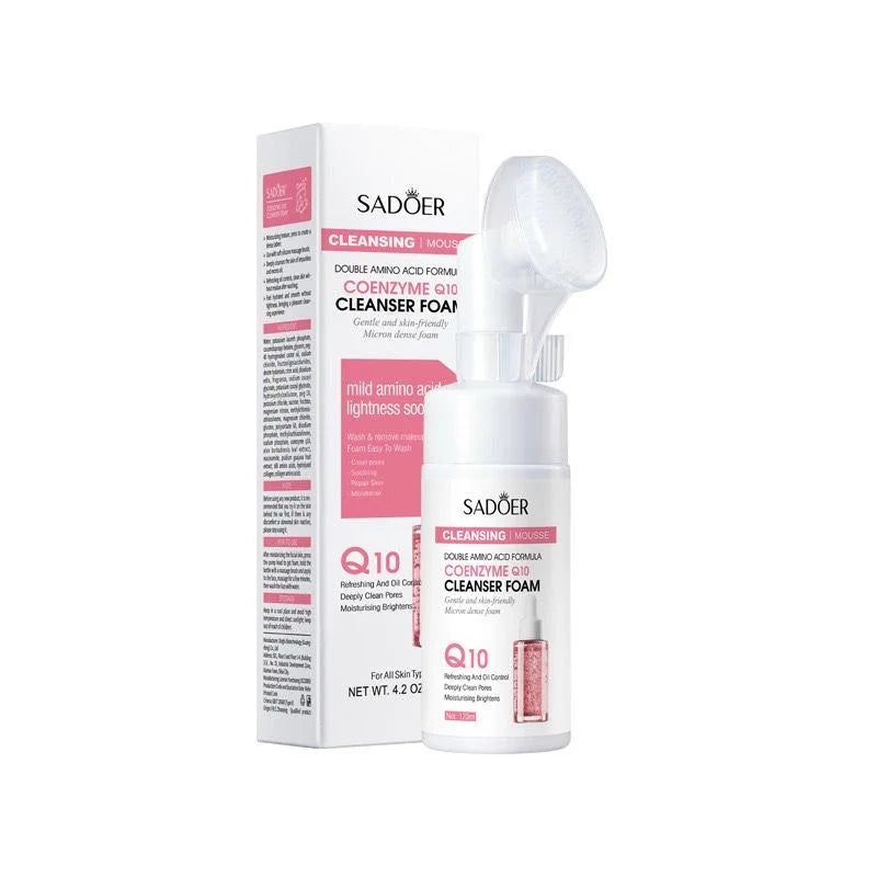 SADOER Coenzyme Q10 Cleanser Foam Double Amino Acid Formula | Cleansing Mousse ( The Savings Spot Sale )