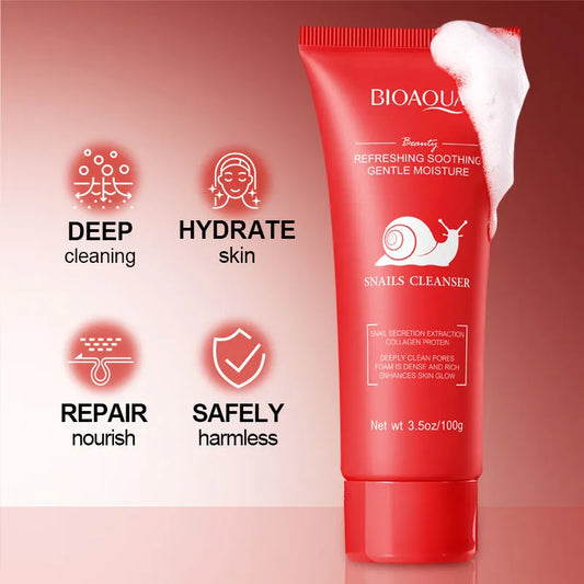 BIOAQUA Snail Cleanser – Refreshing, Soothing & Gentle Moisture Facial Wash