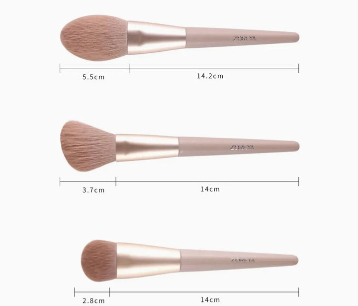 Z’OREYA 15-Piece Professional Makeup Brush Set - The Body Essential