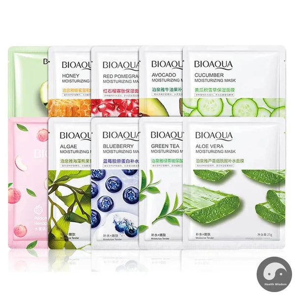 Bioaqua Sheet Mask Variety Pack - 4 Hydrating & Brightening Masks