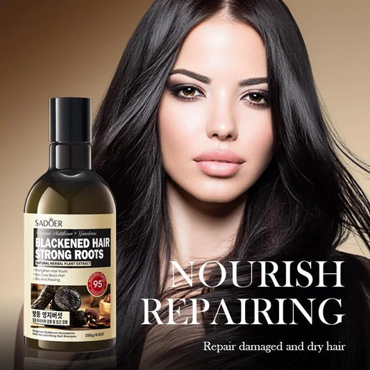 SADOER Blackened Hair Strong Roots Shampoo – Strengthen, Darken & Revitalize Your Hair Naturally ( The Savings Spot Sale )