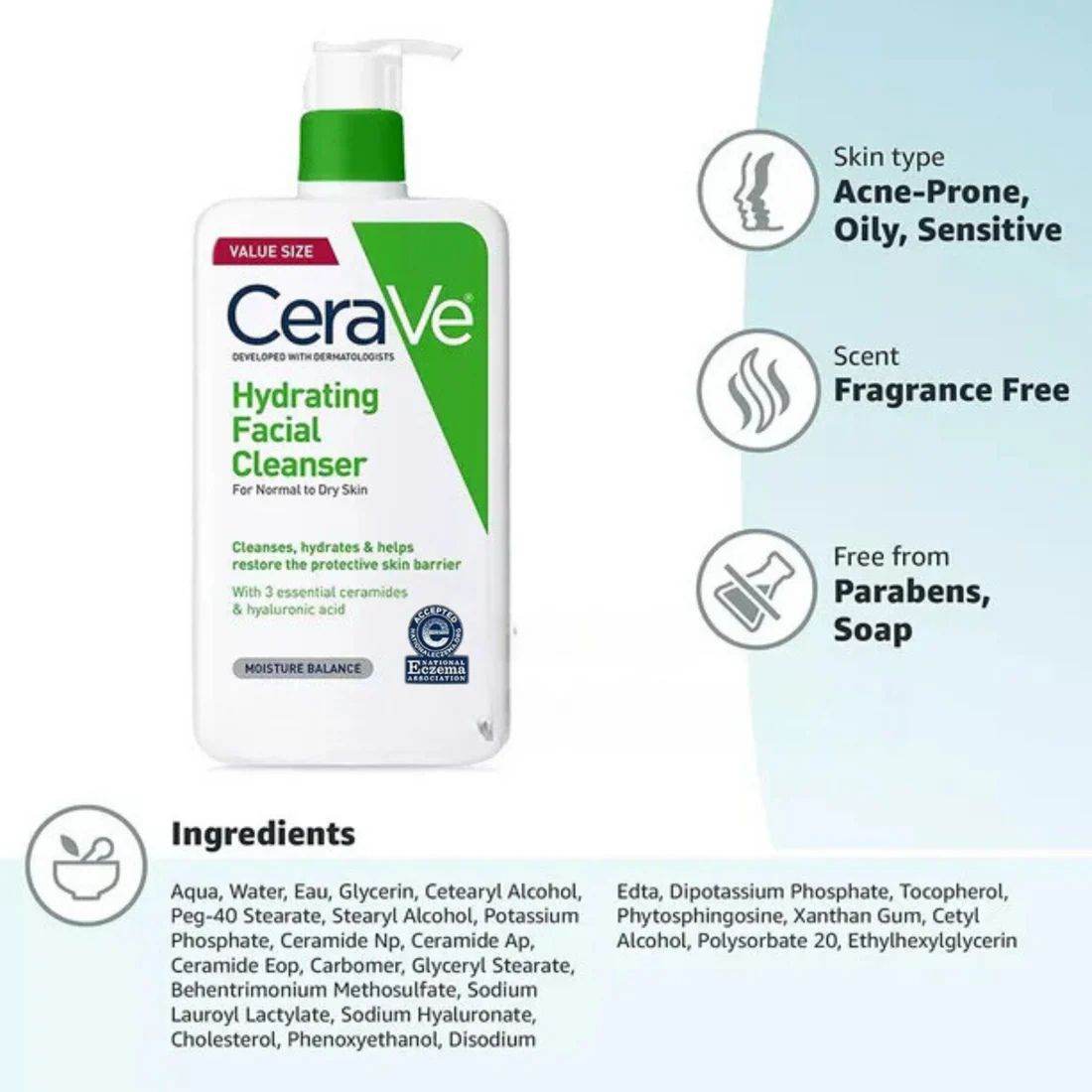 CeraVe - Hydrating Facial Cleanser - The Body Essential