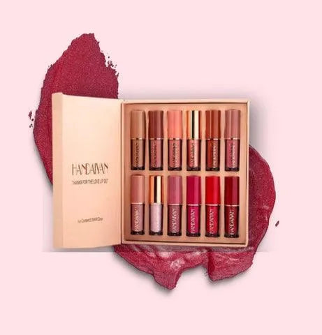 Handaiyan 12-Piece Lip Gloss & Matte Lipstick Set – Versatile Lip Color Collection - The Body Essential