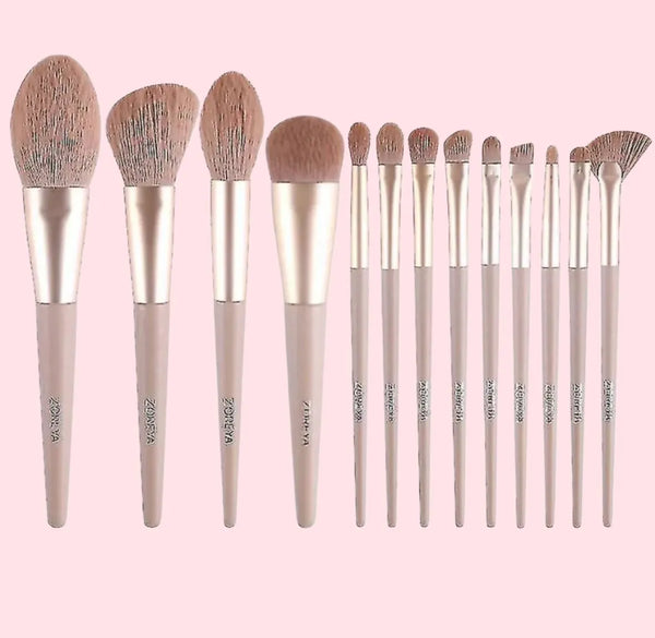 Z’OREYA 15-Piece Professional Makeup Brush Set - The Body Essential