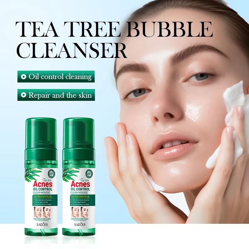 SADOER Tea Tree Acne Oil Control Clean Mousse – Deep Cleansing & Clear Skin Care ( The Savings Spot Sale )