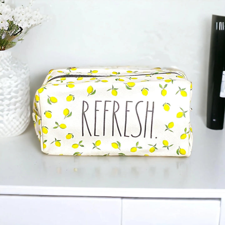 Rae Dunn Cosmetic Bag – Chic Travel Makeup Organizer - The Body Essential