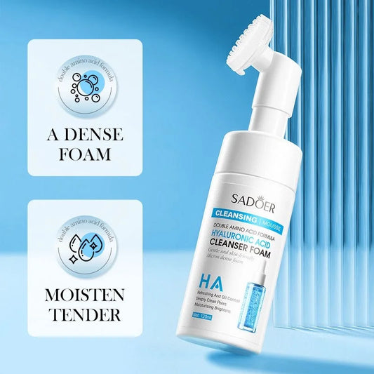 SADOER Hyaluronic Acid Cleanser Foam – Double Amino Acid Formula | Cleansing Mousse ( The Savings Spot Sale )
