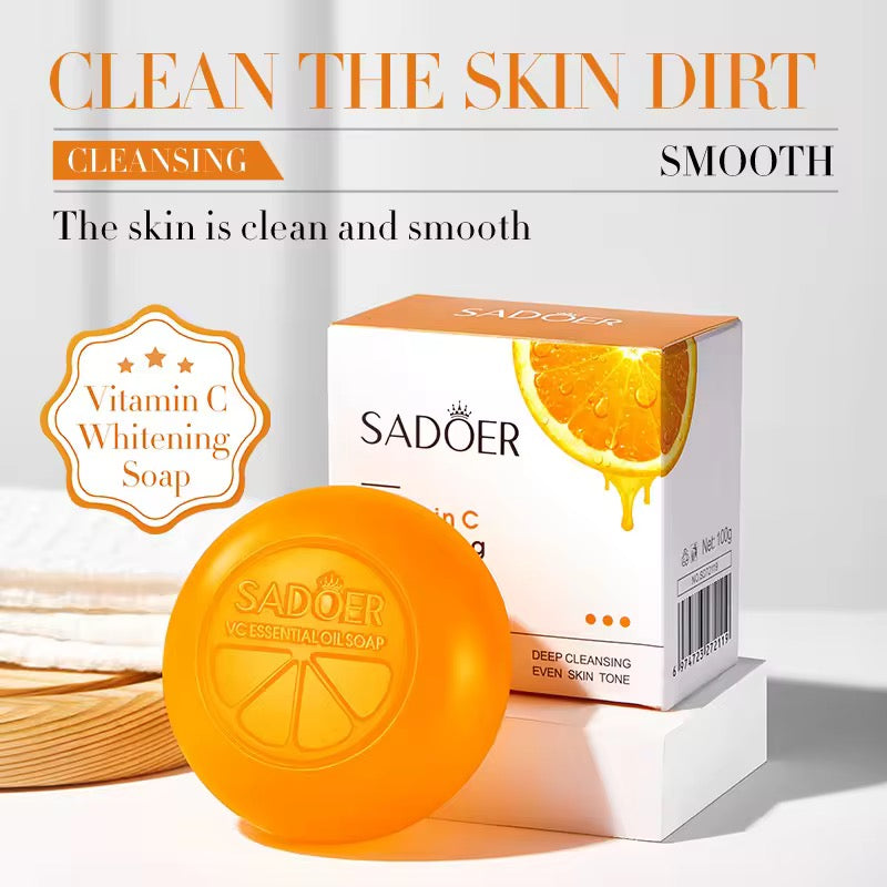 SADOER Vitamin C Whitening Soap – Brightening & Deep Cleansing Formula ( The Savings Spot Sale )