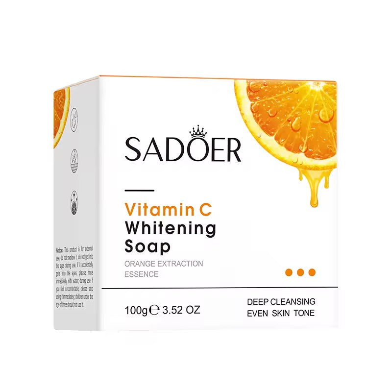 SADOER Vitamin C Whitening Soap – Brightening & Deep Cleansing Formula ( The Savings Spot Sale )