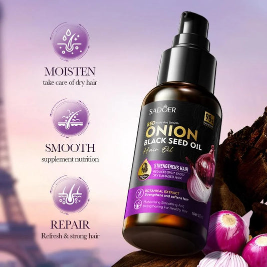 SADOER Onion Black Seed Hair Oil ( The Savings Spot Sale )