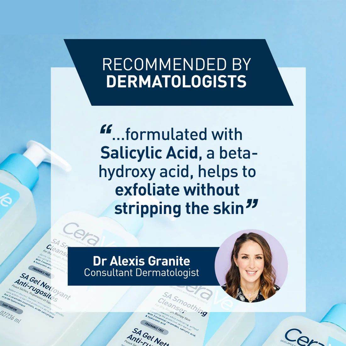 CeraVe SA Smoothing Cleanser for Dry, Rough & Bumpy Skin - The Body Essential