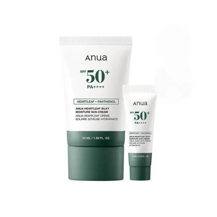 ANUA 2 in 1 Pack Heartleaf Silky Moisture Sun Cream - The Body Essential