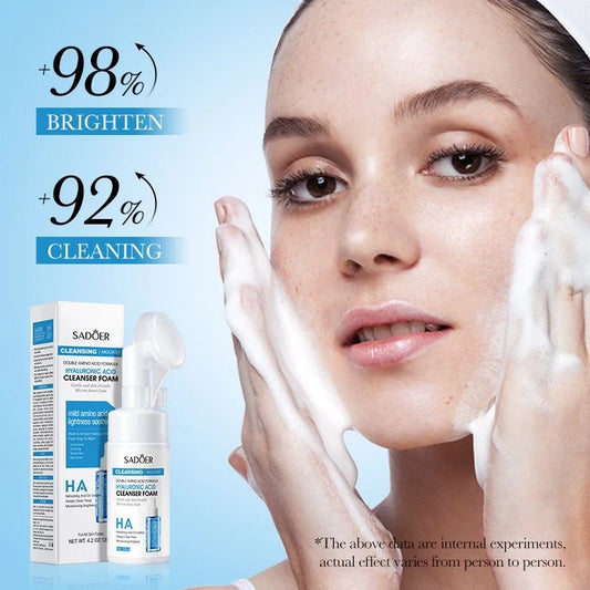 SADOER Hyaluronic Acid Cleanser Foam – Double Amino Acid Formula | Cleansing Mousse ( The Savings Spot Sale )