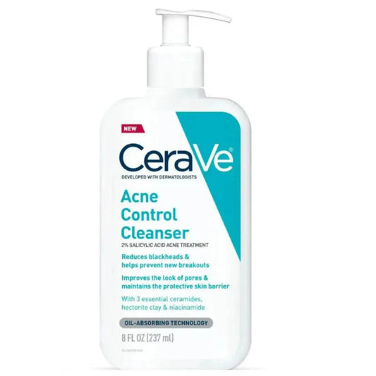 CeraVe Acne Control Cleanser: 2% Salicylic Acid for Clear Skin - The Body Essential