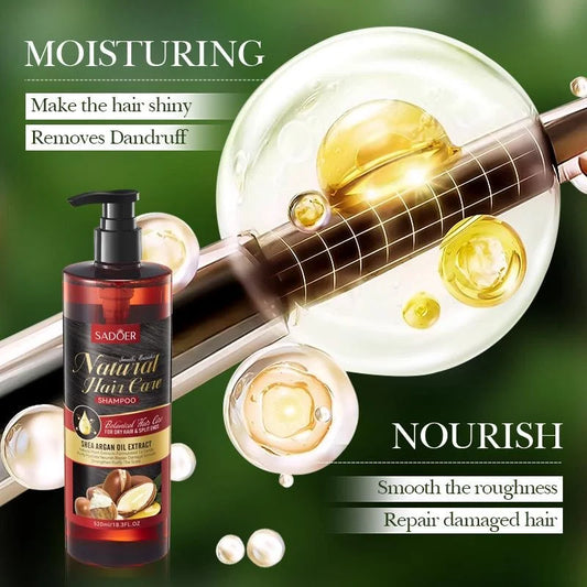 SADOER Natural Hair Care Shampoo with Shea Argan Oil Extract – Nourish, Repair & Shine Naturally ( The Savings Spot Sale )