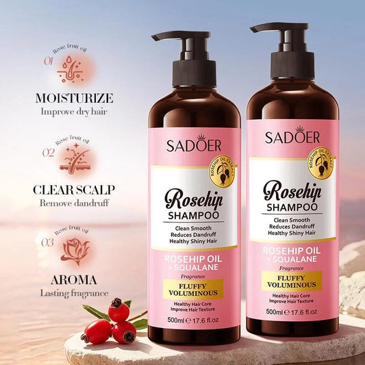 SADOER Rosehip Oil + Squalane Shampoo | Deep Repair & Moisture Balance for Smooth, Shiny Hair ( The Savings Spot Sale )