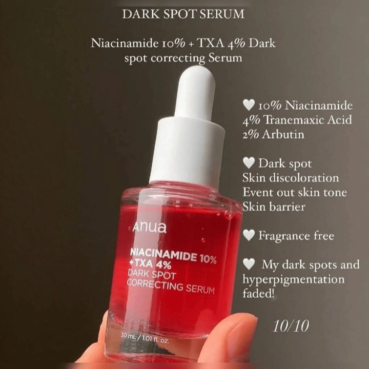 ANUA Niacinamide 10% + TXA 4% Dark Spot Correcting Serum - The Body Essential