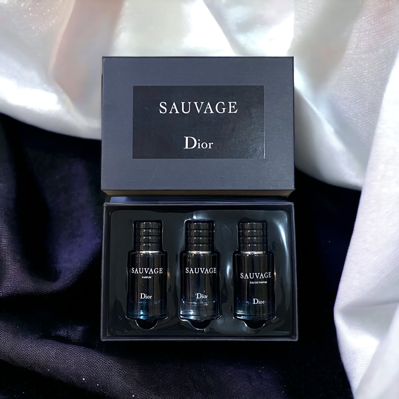 DIOR SAUVAGE Perfume Set 3 Pcs ( Original Leftovers )