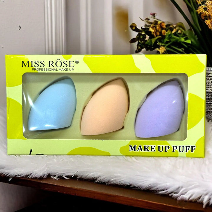 Miss Rose Beauty Puff 3-Piece Set - The Body Essential