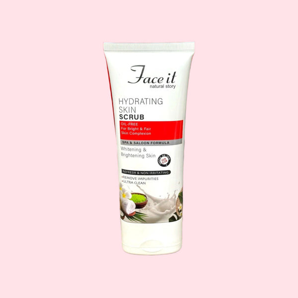 Face It Hydrating Skin Scrub - Brightening, Exfoliating & Deep Cleansing Formula - The Body Essential