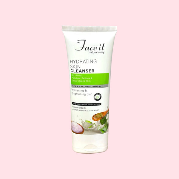 Face It Hydrating Skin Cleanser - Deep Cleansing, Oil-Free Formula for Brightening & Moisturizing - The Body Essential