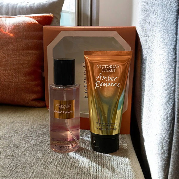 VICTORIA SECRET Amber Romance Body Lotion & Mist Set - The Body Essential