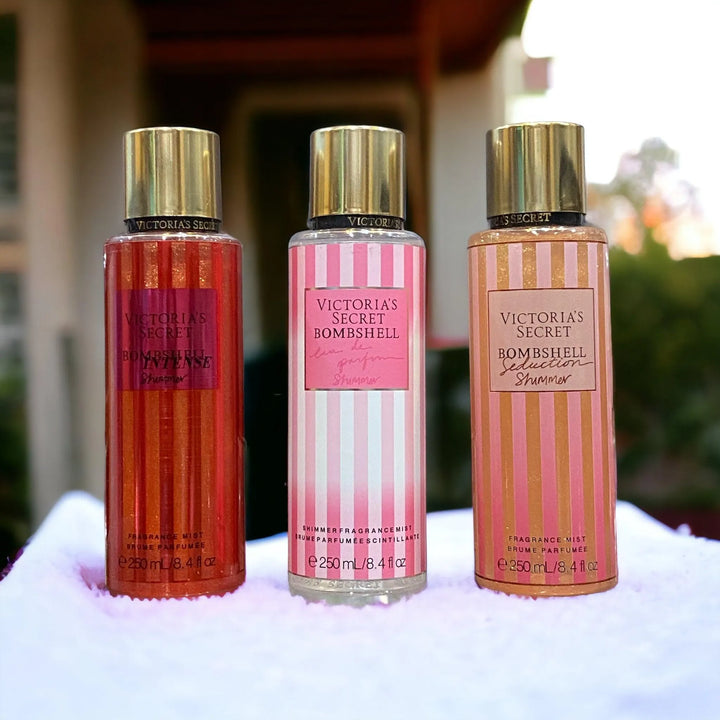 VICTORIA SECRET Bombshell Intense Shimmer, Shimmer, Seduction Shimmer - The Body Essential