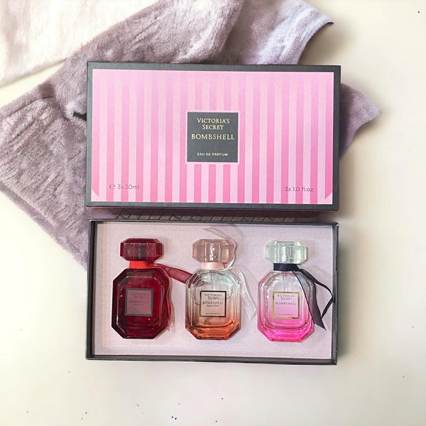 VICTORIA SECRET BOMBSHELL Perfume Set 3 Pcs ( Original Leftover ) - The Body Essential