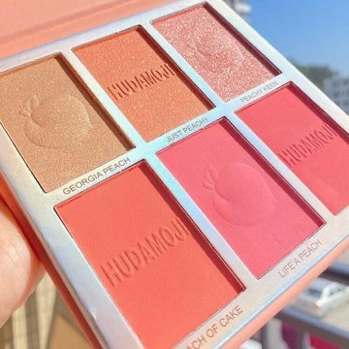 Huda Beauty Bellini 6-Shade Blush & Highlighter Palette - The Body Essential