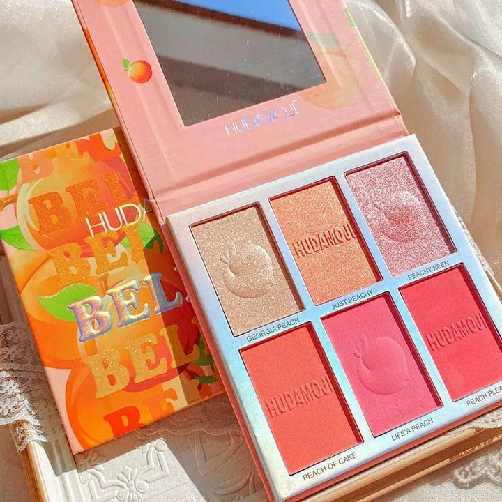 Huda Beauty Bellini 6-Shade Blush & Highlighter Palette - The Body Essential