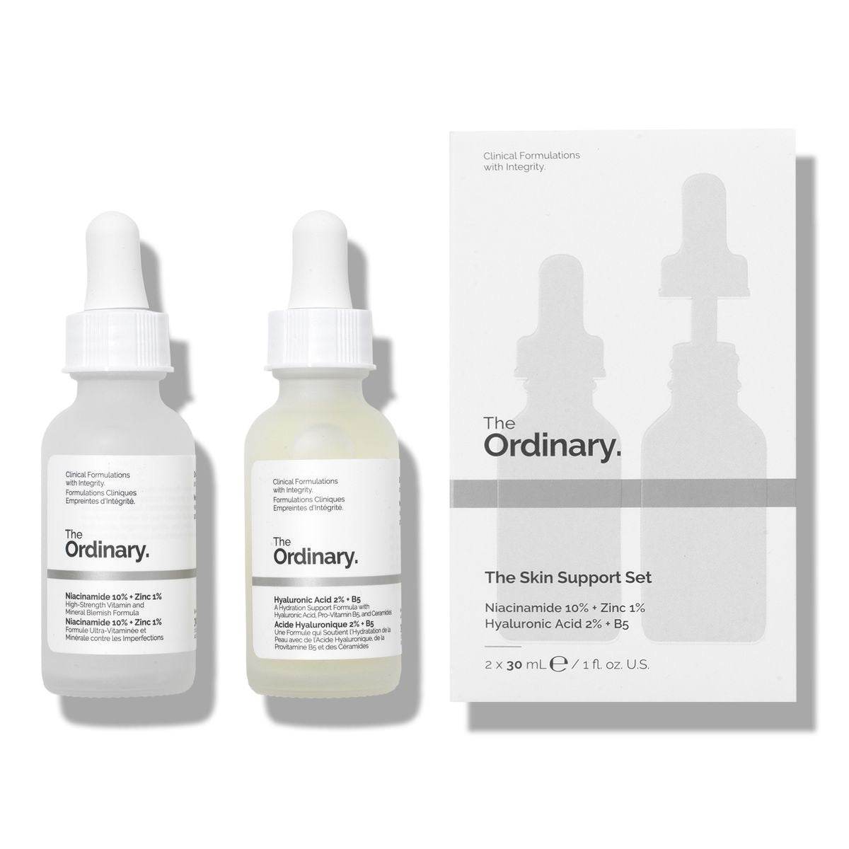 The Ordinary The Skin Support Set ( Niacinamide & Hyaluronic Acid ) - The Body Essential