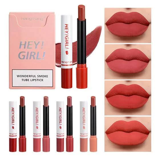 Heng Fang Hey! Girl! Matte Lipstick Set – 4 Bold & Natural Shades