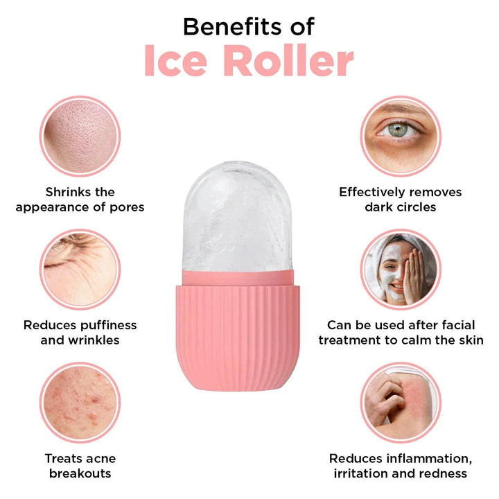 Reusable Ice Roller for Face & Skin Care – Reduces Puffiness and Pores - The Body Essential