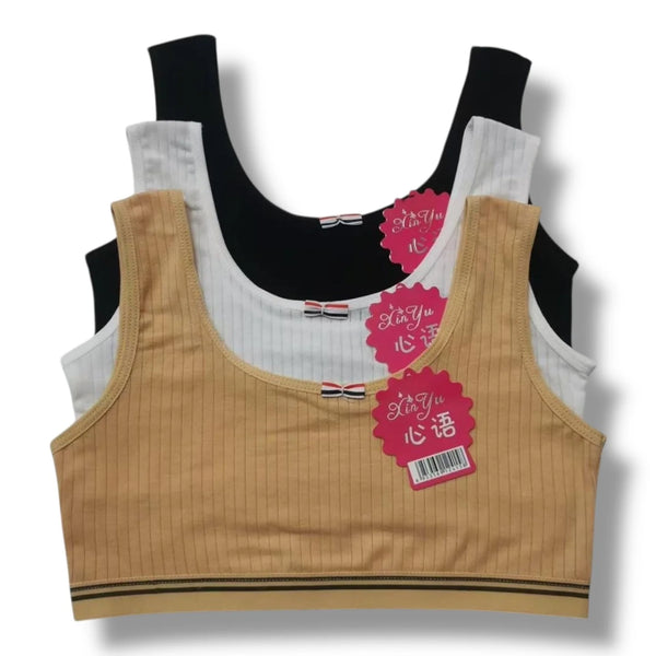 Xin Yu Ribbed Cotton Sports Bra Free Size
