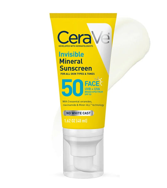 CeraVe Invisible Mineral Sunscreen SPF 50 –