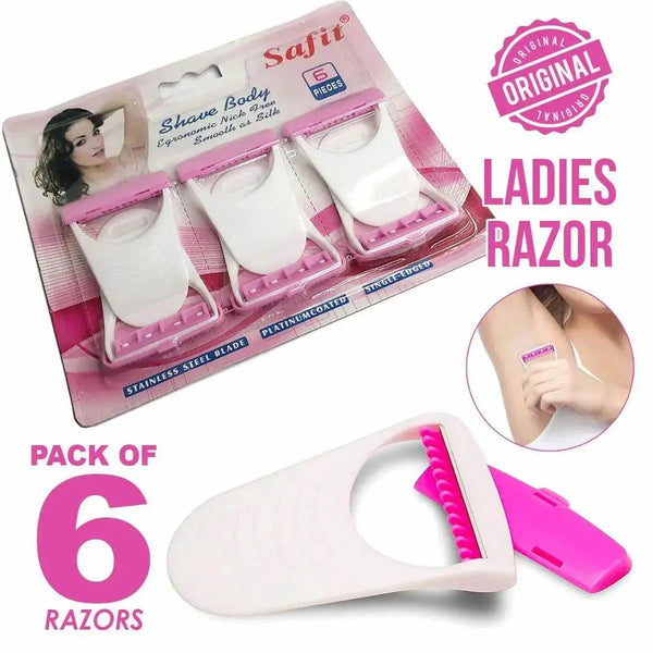 Safit Body Shaving Razor Pack of 6 - The Body Essential